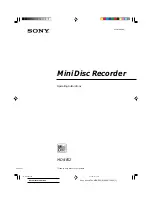 Sony MDS-E52 Operating Instructions Manual preview