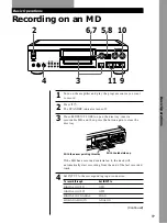 Preview for 9 page of Sony MDS-JA20ES - Minidisc Deck Operating Instructions Manual