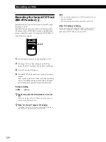 Preview for 22 page of Sony MDS-JA20ES - Minidisc Deck Operating Instructions Manual