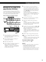 Preview for 101 page of Sony MDS-JA20ES - Minidisc Deck Operating Instructions Manual