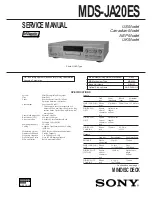 Sony MDS-JA20ES - Minidisc Deck Service Manual preview