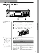 Предварительный просмотр 7 страницы Sony MDS-JA30ES - Mini Disc Recorder Operating Instructions Manual