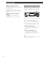 Предварительный просмотр 12 страницы Sony MDS-JA30ES - Mini Disc Recorder Operating Instructions Manual