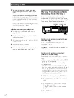 Предварительный просмотр 14 страницы Sony MDS-JA30ES - Mini Disc Recorder Operating Instructions Manual