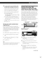 Предварительный просмотр 15 страницы Sony MDS-JA30ES - Mini Disc Recorder Operating Instructions Manual