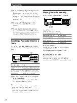 Предварительный просмотр 22 страницы Sony MDS-JA30ES - Mini Disc Recorder Operating Instructions Manual