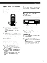 Предварительный просмотр 23 страницы Sony MDS-JA30ES - Mini Disc Recorder Operating Instructions Manual