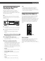 Предварительный просмотр 27 страницы Sony MDS-JA30ES - Mini Disc Recorder Operating Instructions Manual