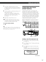 Предварительный просмотр 31 страницы Sony MDS-JA30ES - Mini Disc Recorder Operating Instructions Manual