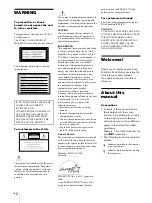 Preview for 2 page of Sony MDS-JA333ES - Md Player Operating Instructions Manual