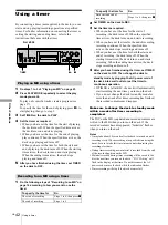 Preview for 42 page of Sony MDS-JA333ES - Md Player Operating Instructions Manual