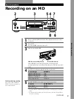 Предварительный просмотр 9 страницы Sony MDS-JB920 Operating Instructions Manual