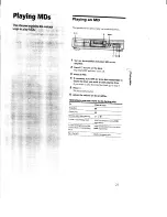 Preview for 21 page of Sony MDS-JE330 - Md Player Operating Instructions Manual