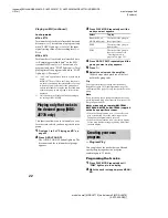 Preview for 22 page of Sony MDS-JE470 - Md Player Operating Instructions Manual