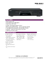 Preview for 1 page of Sony MDS-JE480 Specifications