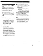 Preview for 17 page of Sony MDS-JE500 - Mini Disc Player Operating Instructions Manual