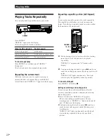 Предварительный просмотр 22 страницы Sony MDS-JE520 Operating Instructions Manual