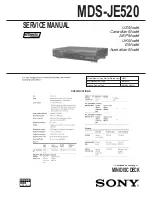 Sony MDS-JE520 Service Manual preview