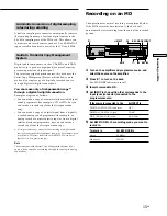 Preview for 15 page of Sony MDS-JE530 - Md Player Operating Instructions Manual