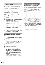 Preview for 42 page of Sony MDS-JE780 Operating Instructions Manual