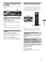 Preview for 23 page of Sony MDS-M100 - Md Player Operating Instructions Manual