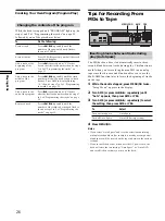 Предварительный просмотр 26 страницы Sony MDS-M100 - Md Player Operating Instructions Manual