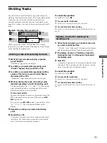 Preview for 31 page of Sony MDS-M100 - Md Player Operating Instructions Manual