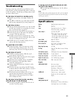 Preview for 41 page of Sony MDS-M100 - Md Player Operating Instructions Manual