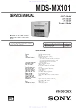 Sony MDS-MX101 Service Manual preview