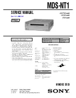 Sony MDS-NT1 Service Manual preview