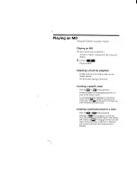 Preview for 146 page of Sony MDS-PC1 Operating Instructions Manual