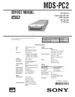 Sony MDS-PC2 Service Manual preview