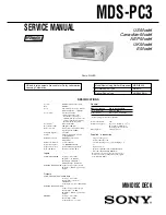 Preview for 1 page of Sony MDS-PC3 Service Manual