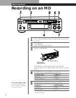 Предварительный просмотр 6 страницы Sony MDS-S37 - Mini Disc Player Operating Instructions Manual