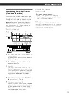 Preview for 23 page of Sony MDS-S37 - Mini Disc Player Operating Instructions Manual