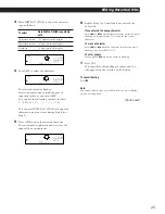 Preview for 25 page of Sony MDS-S37 - Mini Disc Player Operating Instructions Manual