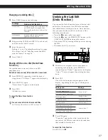 Preview for 27 page of Sony MDS-S37 - Mini Disc Player Operating Instructions Manual