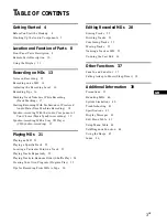 Preview for 3 page of Sony MDS-S40 Operating Instructions Manual