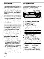 Preview for 60 page of Sony MDS-S40 Operating Instructions Manual