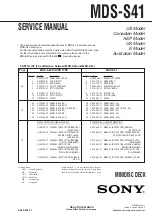 Sony MDS-S41 Service Manual предпросмотр