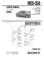 Sony MDS-S50 Service Manual preview