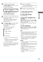 Preview for 21 page of Sony MDS-SP55 Operating Instructions Manual