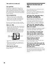 Preview for 42 page of Sony MDS-SP55 Operating Instructions Manual