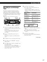 Предварительный просмотр 21 страницы Sony MDS-W1 Operating Instructions Manual