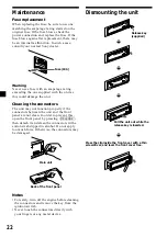 Предварительный просмотр 22 страницы Sony MDX-C5970 Operating Instructions Manual