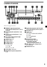 Предварительный просмотр 5 страницы Sony MDX-C5970R Operating Instructions Manual