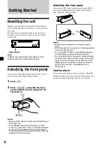 Предварительный просмотр 6 страницы Sony MDX-C5970R Operating Instructions Manual