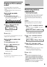 Предварительный просмотр 9 страницы Sony MDX-C5970R Operating Instructions Manual