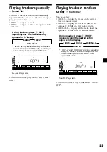 Предварительный просмотр 11 страницы Sony MDX-C6400R Operating Instructions Manual