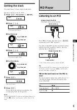 Предварительный просмотр 5 страницы Sony MDX-C670 Operating Instruction